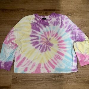 LONELY GHOST Pastel Tie-Dye Sweatshirt